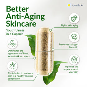 Sunsafe Rx Complément Alimentaire Anti-Âge 60 Capsules avec étiquette