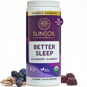 Sunsoil Gummies Bio à la Myrtille 259g, vue de face