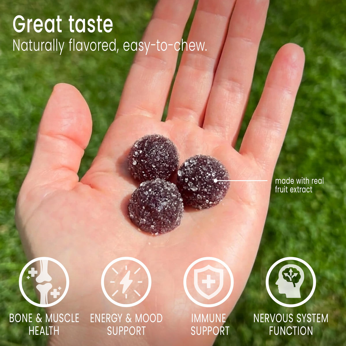 Sunsoil Gummies Multivitamines Enfants 249g en gros plan sur les gummies