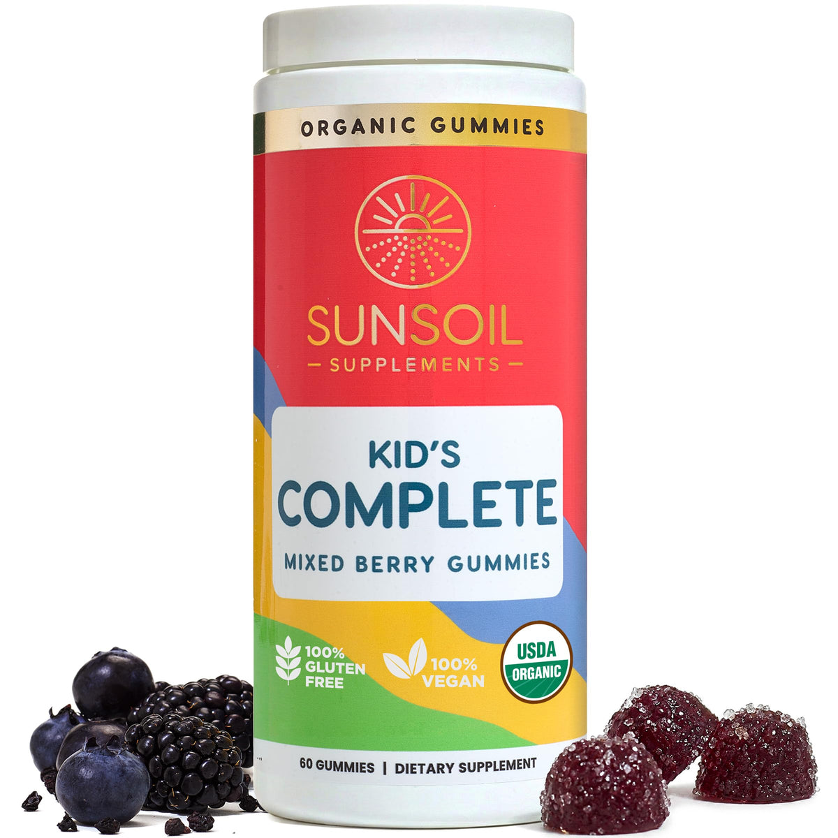 Sunsoil Gummies Multivitamines Enfants 249g vue de face