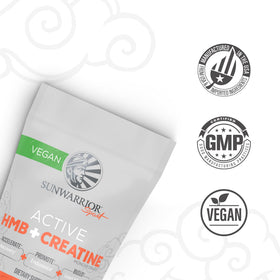 Sunwarrior créatine HMB monohydrate poudre non aromatisée 240g étiquette