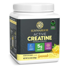 Sunwarrior créatine monohydrate poudre 430g saveur citronnade vue avant
