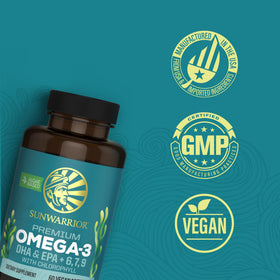 Sunwarrior Omega 3 Huile d'Algue 60 Capsules avec gélules