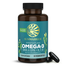 Sunwarrior Omega 3 Huile d'Algue 60 Capsules vue de face