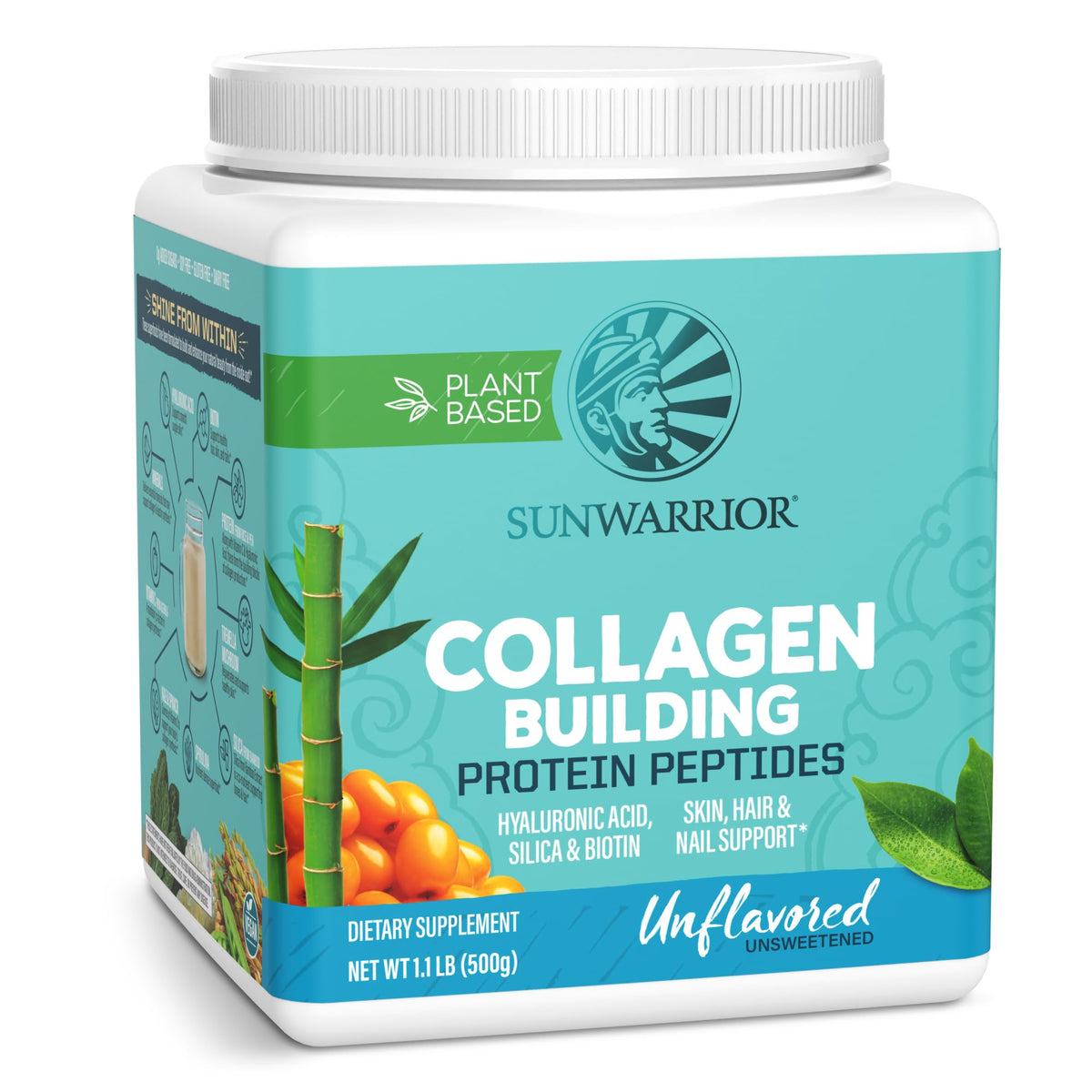 Sunwarrior Poudre de Collagène Végétal 650g vue de face
