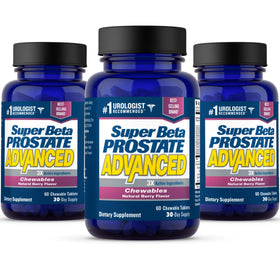 Super Beta Prostate Advanced Chewables emballage avant avec 180 chewables