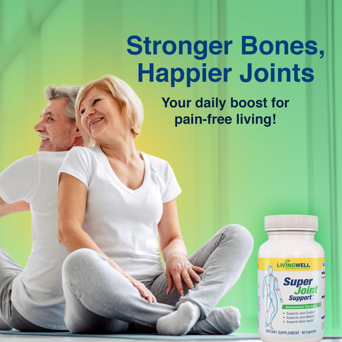SUPER JOINT SUPPORT Glucosamine Chondroitin D3 K2 avec gélules