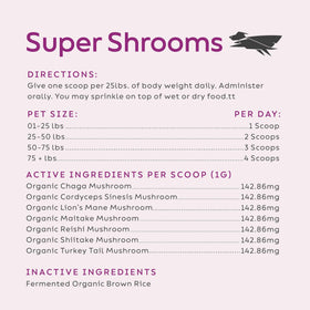 Super Snouts Super Shrooms complément alimentaire 132g avec cuillère doseuse