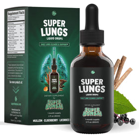 SuperBonsai Super Lungs gouttes Mullein 60 ml vue avant avec étiquette