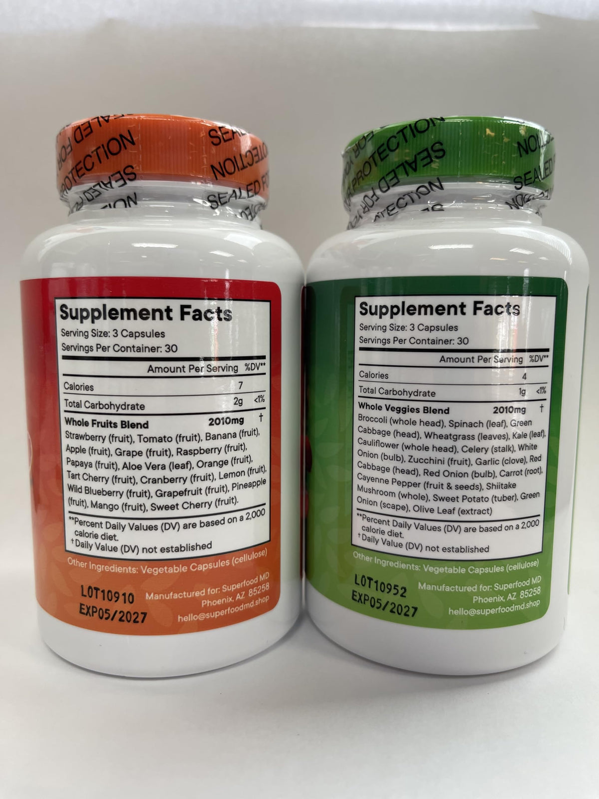 Superfood MD capsules Fruits et Légumes 180, photographie lifestyle