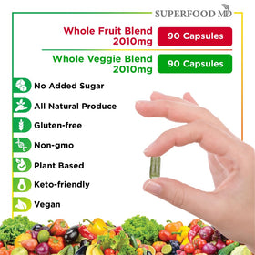 Superfood MD capsules Fruits et Légumes 180, utilisation quotidienne