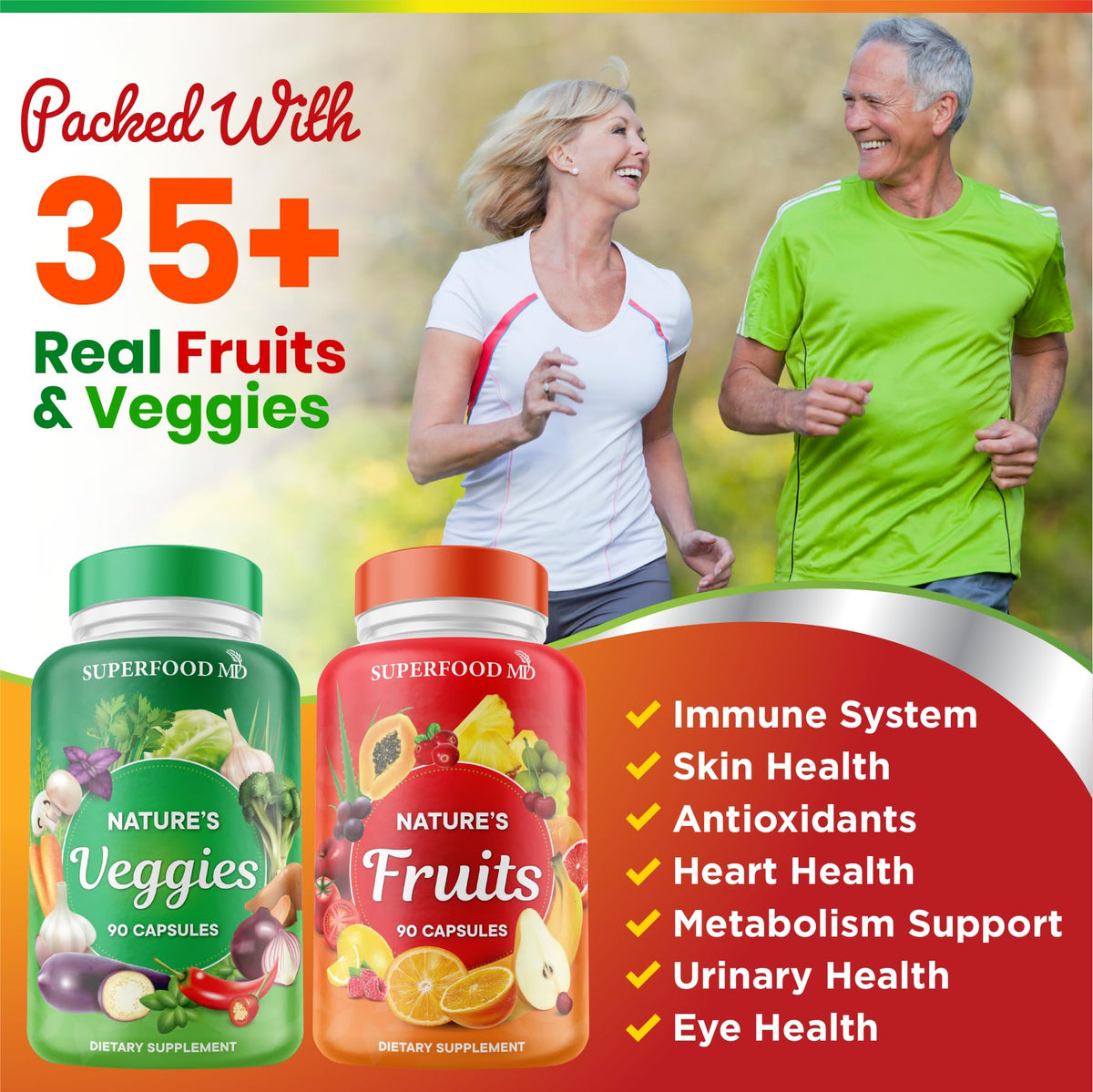 Superfood MD Complément Alimentaire Fruits & Légumes 90 Comprimés emballage
