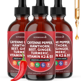 Superfood MD Complément Alimentaire Liquide de Piment de Cayenne 180 ml vue de face