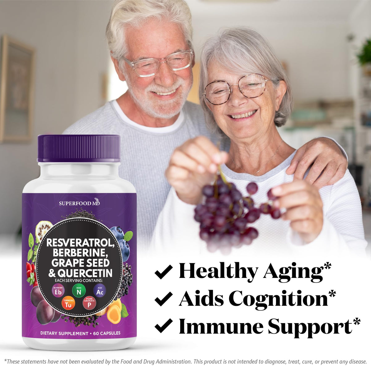 Superfood MD Complément Noni 120 Capsules avec des fruits de Noni