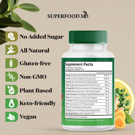 Superfood MD Moringa 240 capsules avec ingrédients naturels