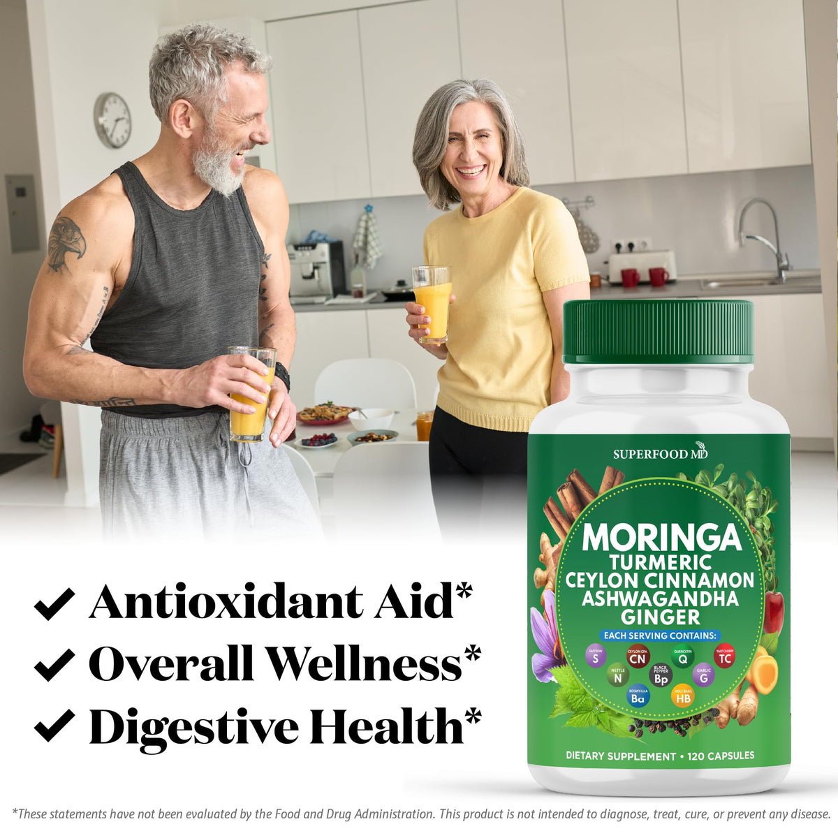 Superfood MD Moringa 240 capsules côté droit