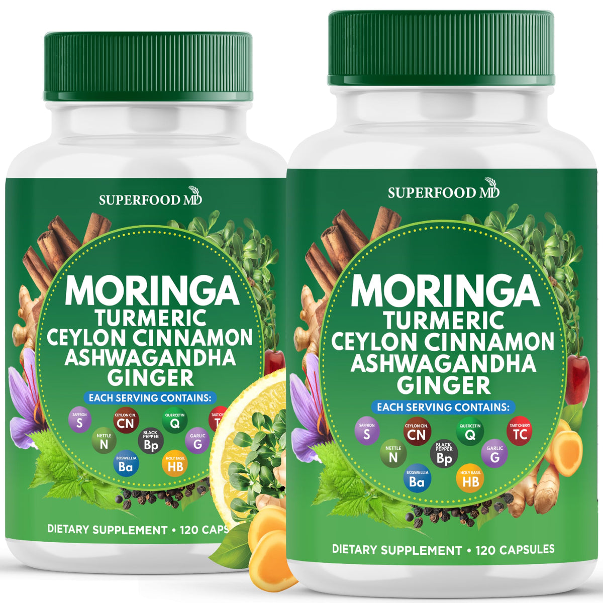Superfood MD Moringa 240 capsules vue de face