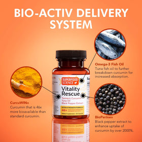 Superfood Science Vitality Rescue Omega 3 Curcuma - capsule individuelle