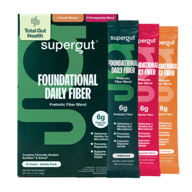 Supergut Foundational Daily Fiber 15 stick packs, emballage avant