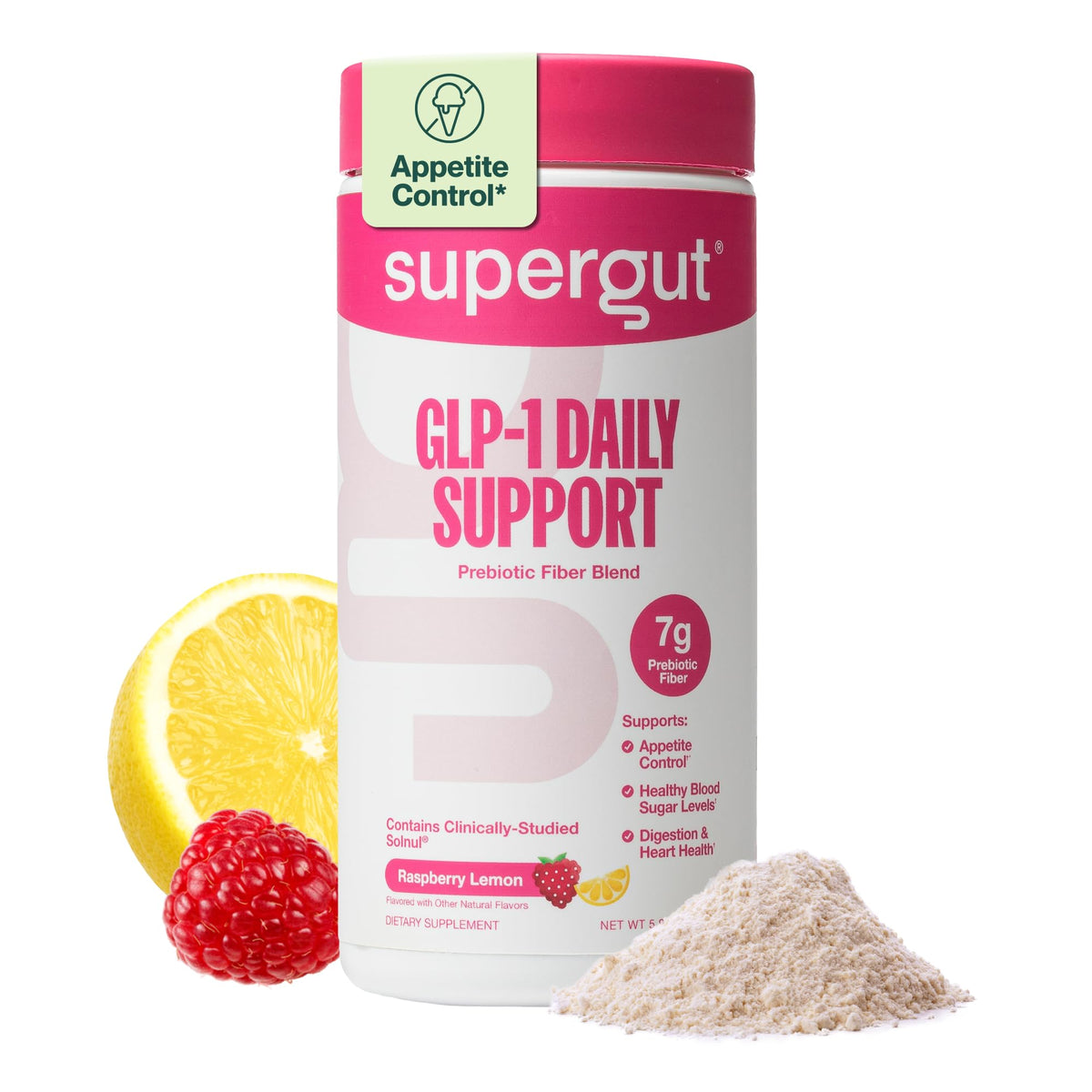 Supergut GLP1 Daily Support Framboise Citron 240g vue avant