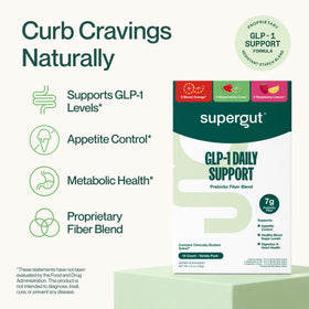 Supergut GLP1 Daily Support mélange de fibres prébiotiques en poudre