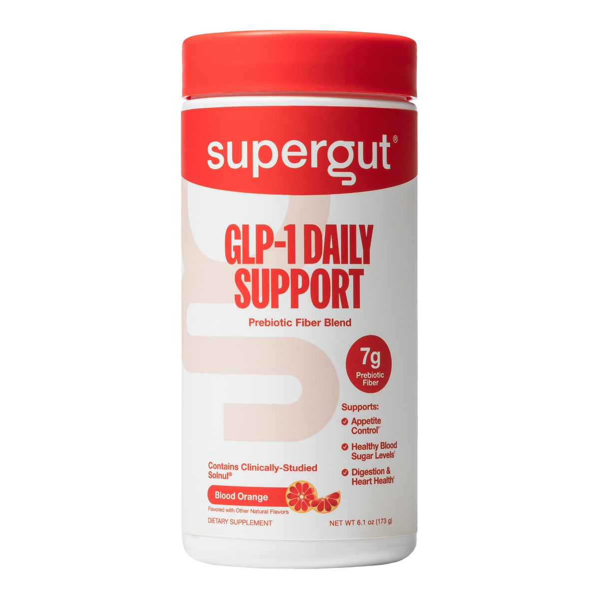 Supergut GLP1 Daily Support poudre d'orange sanguine 240g vue de face