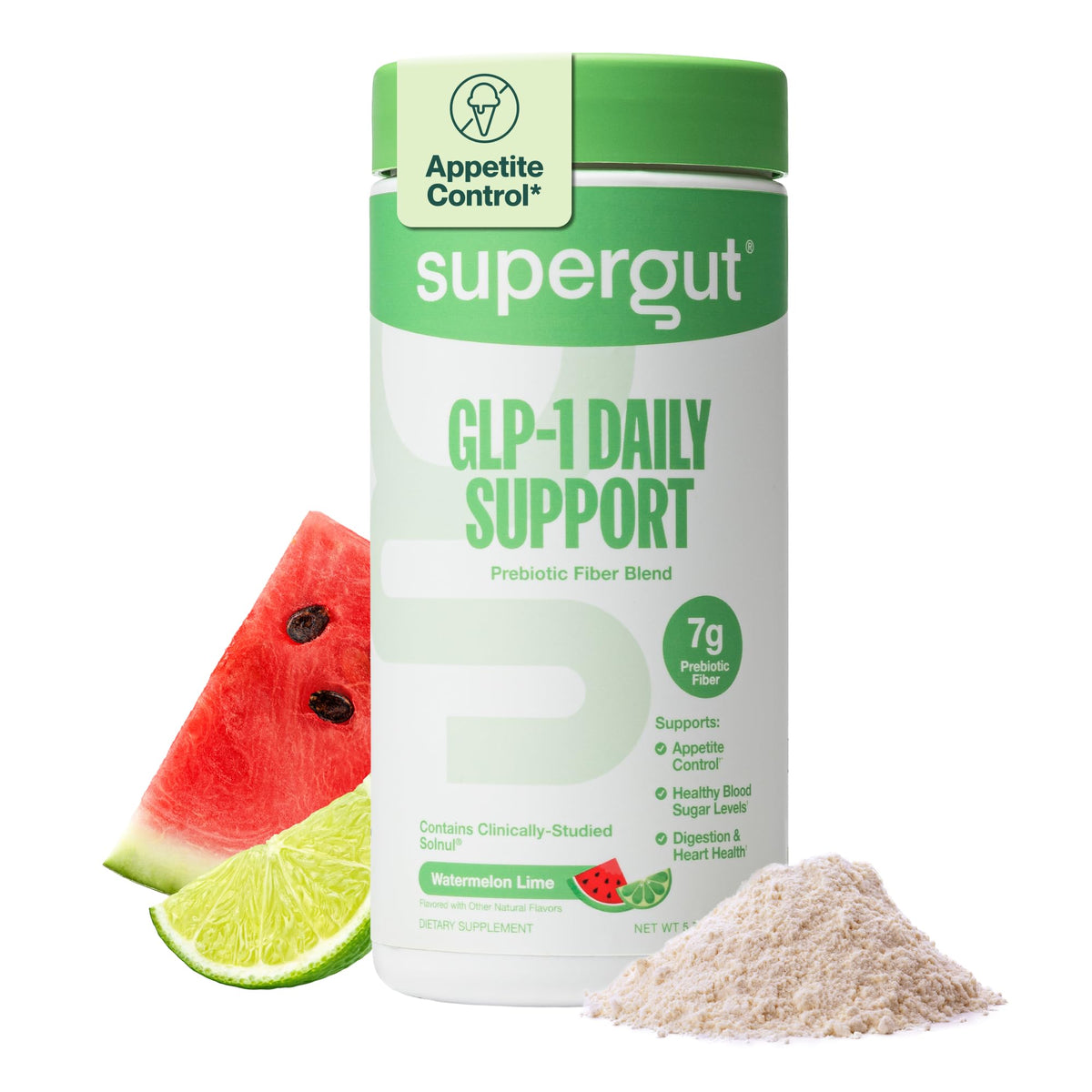 Supergut GLP1 Daily Support Poudre de Fibres 231g vue de face