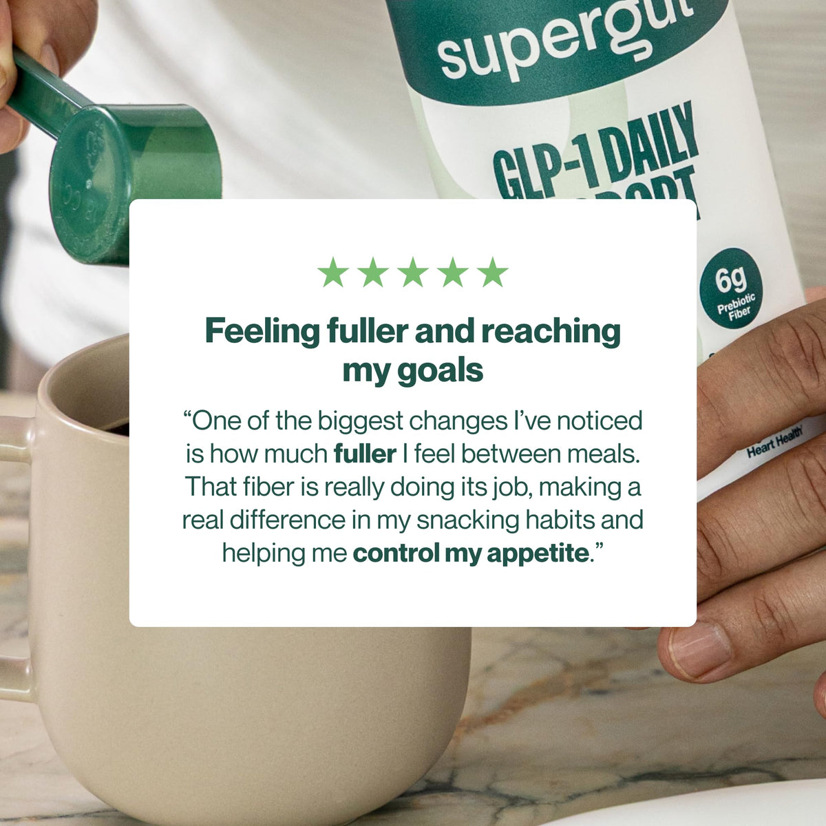 Supergut GLP1 Support poudre de fibres prébiotiques 230g en cuisine