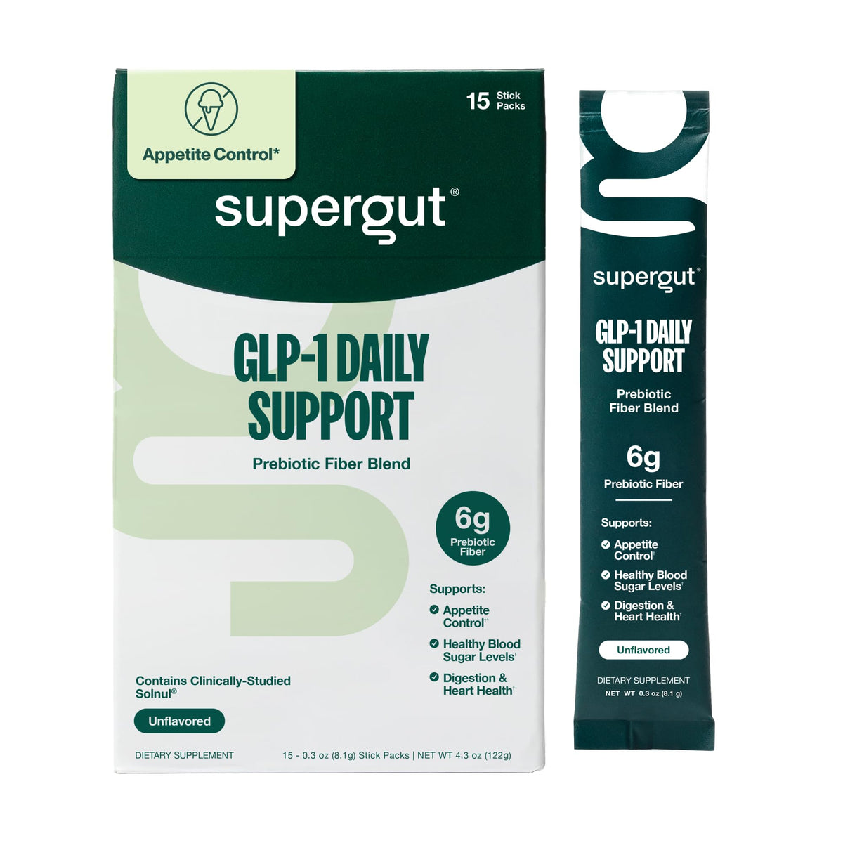 Supergut GLP1 Support poudre prébiotique 168g vue avant