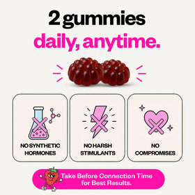 SuperMush Daily Passion Gummies sur une table