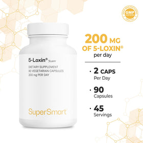 Supersmart 5-Loxin 200mg capsules sur une table