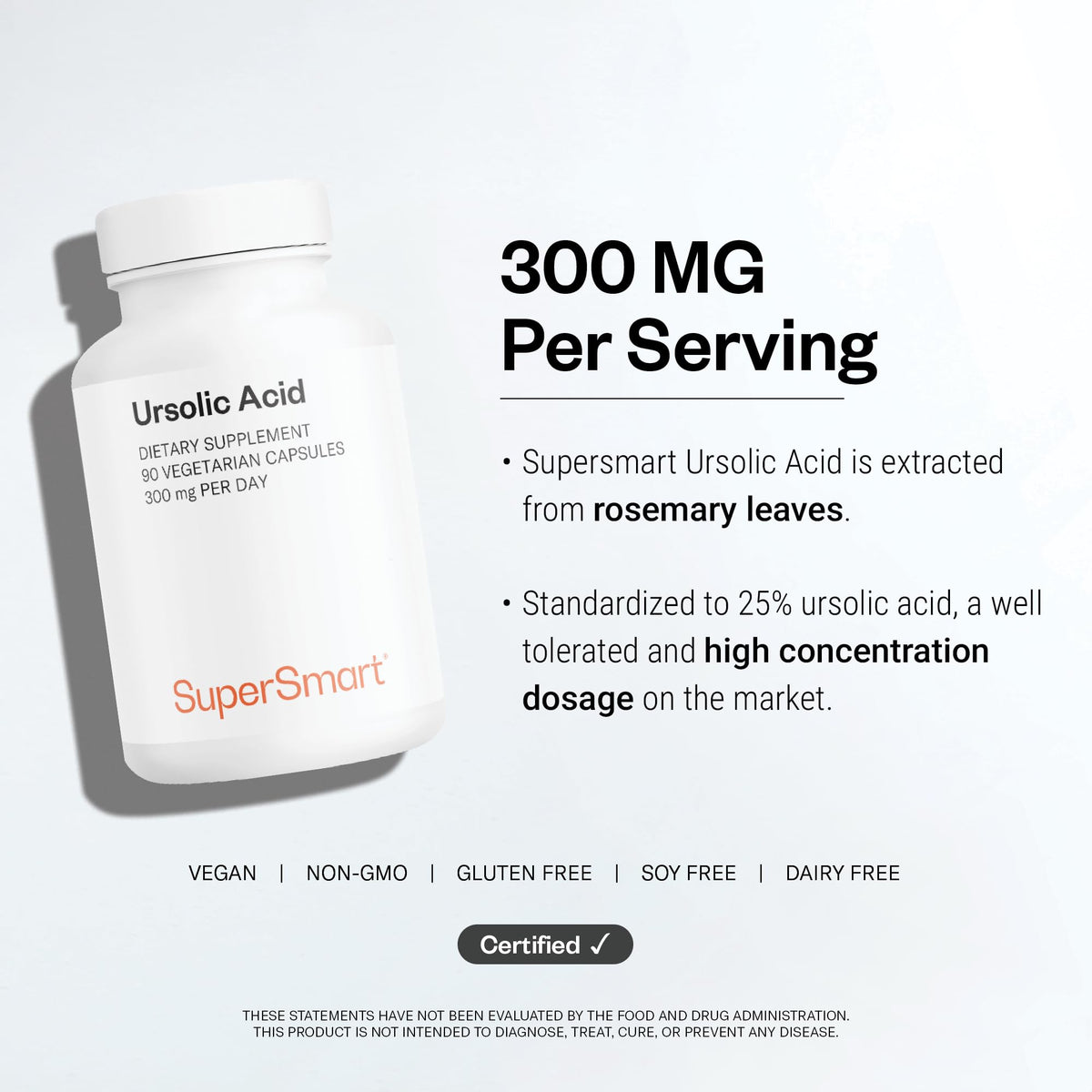 Supersmart Acide Ursolique 90 gélules avec dosage recommandé