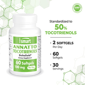 Supersmart Annatto Tocotrienols 100mg côté de la boîte