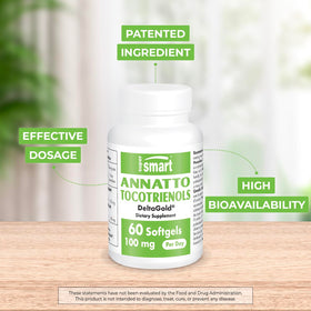 Supersmart Annatto Tocotrienols 100mg gélules de près