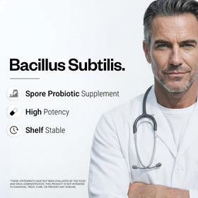 Supersmart Bacillus Subtilis capsules avec étiquette visible