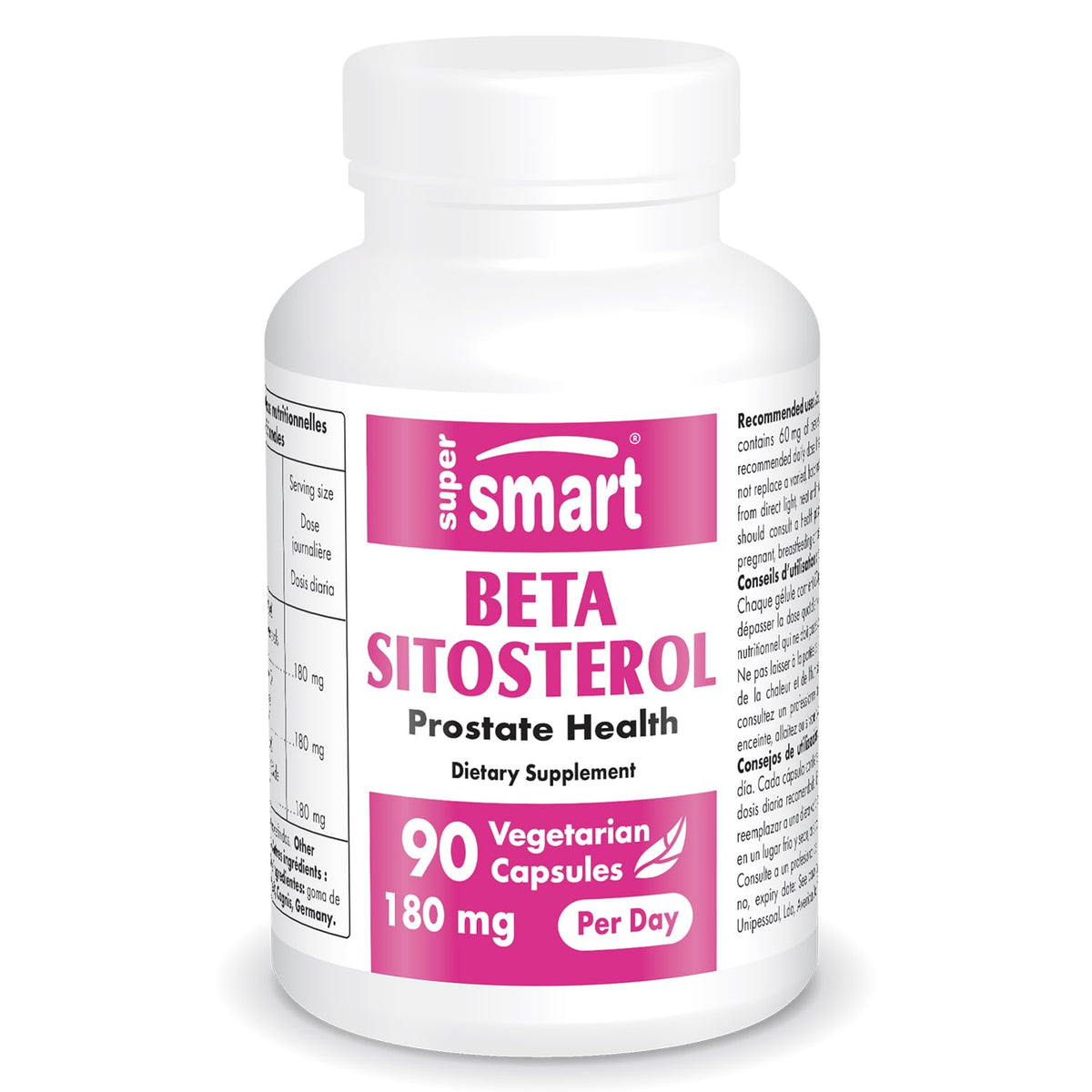 Supersmart Beta-Sitostérol 180mg boîte vue de face