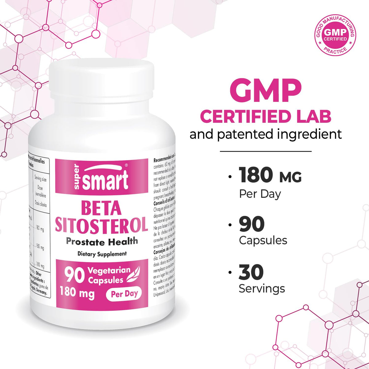 Supersmart Beta-Sitostérol 180mg emballage