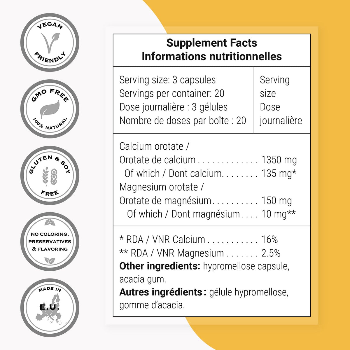 Supersmart Calcium Orotate gélule végétarienne ouverte