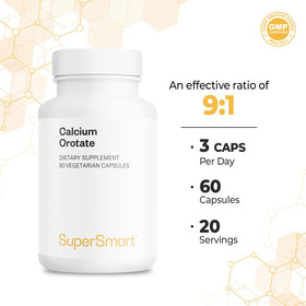 Supersmart Calcium Orotate gélules sur une table