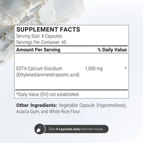 Supersmart EDTA 1000mg, vue arrière du flacon