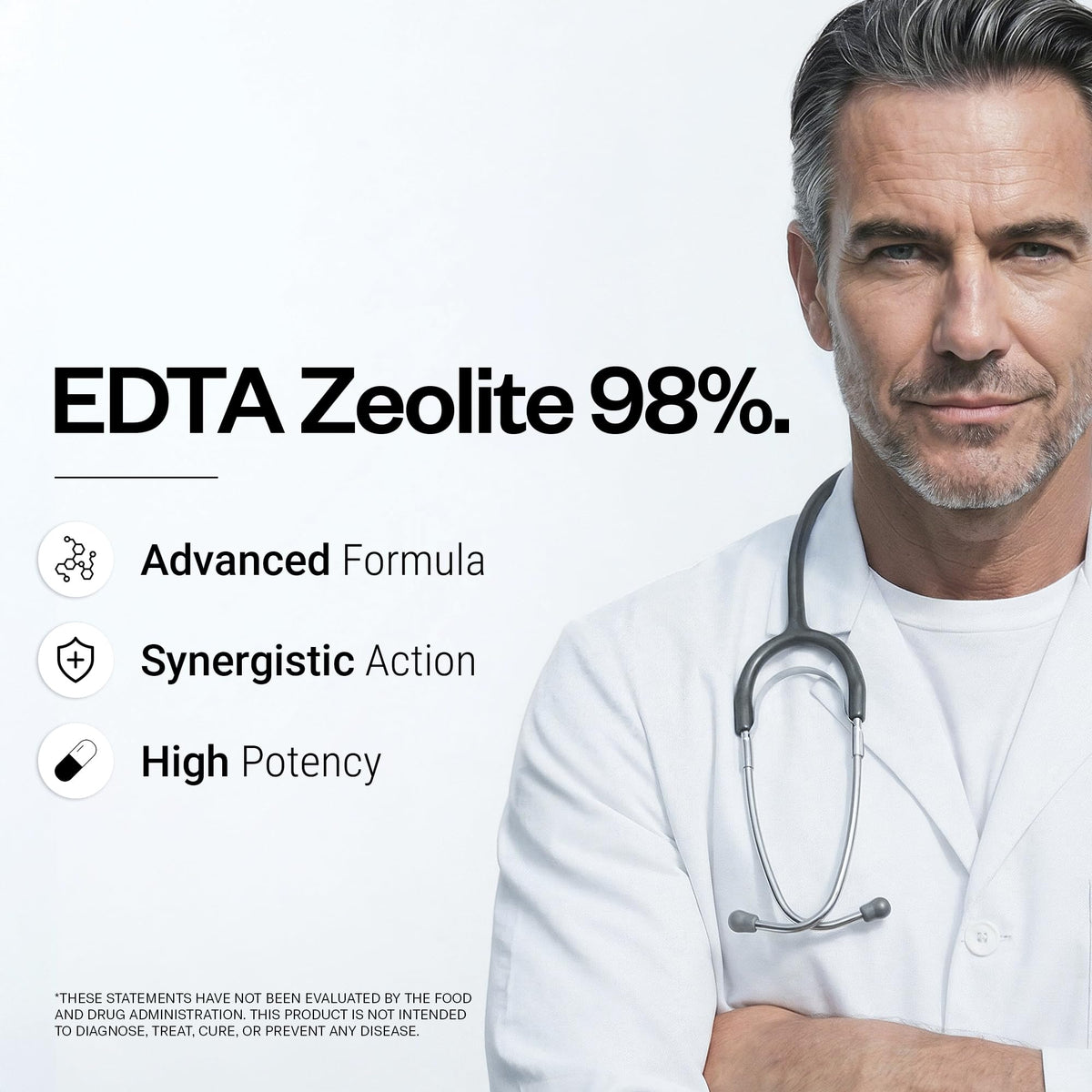 Supersmart EDTA Zeolite 98% boîtage avec capsules visibles