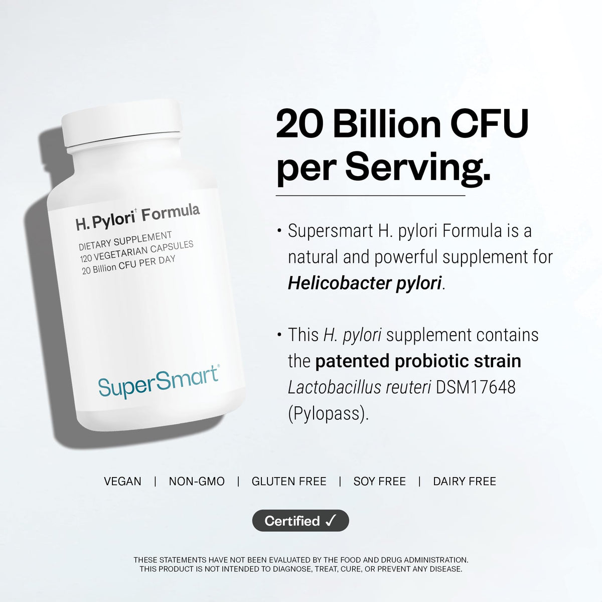 Supersmart H. Pylori Formula capsules en main