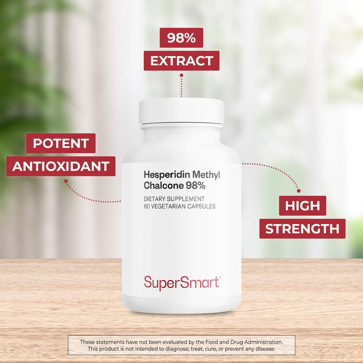 Supersmart Hesperidine Méthyle Chalcone 1000 mg contenu des capsules