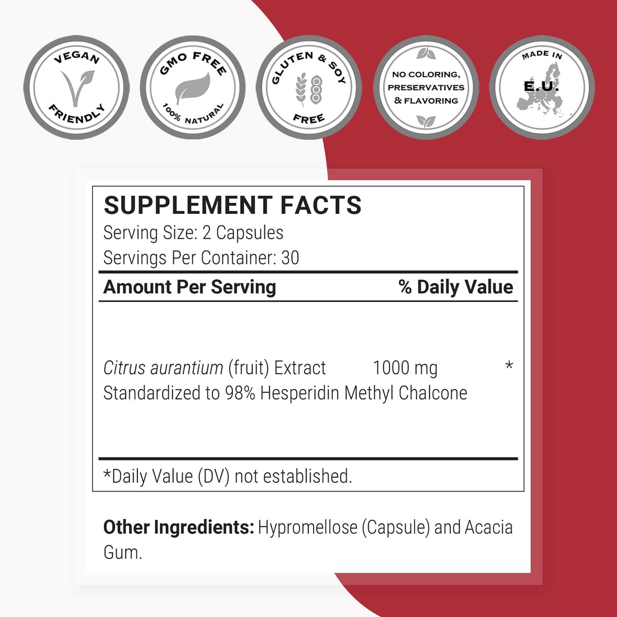 Supersmart Hesperidine Méthyle Chalcone 1000 mg emballage