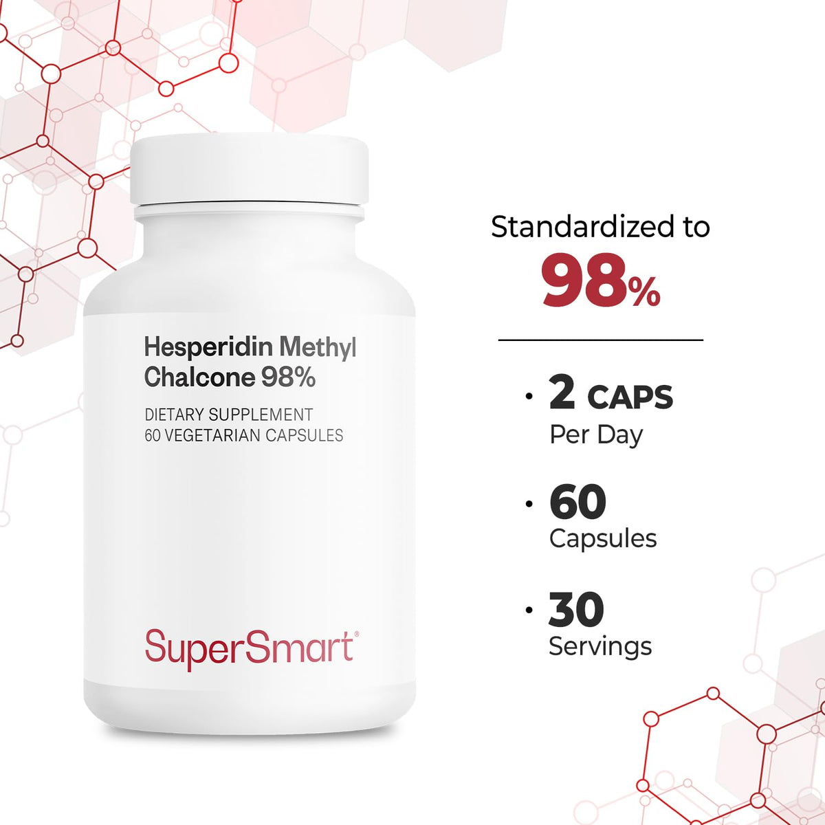 Supersmart Hesperidine Méthyle Chalcone 1000 mg étiquette
