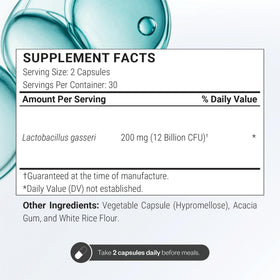 Supersmart Lactobacillus Gasseri capsules sur une table