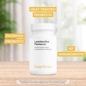 Supersmart Lactobacillus Plantarum PostBiotic étiquette avec ingrédients