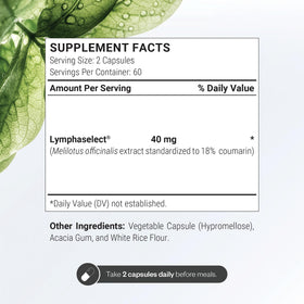 Supersmart Lymphatonic capsules végétales sur un fond blanc