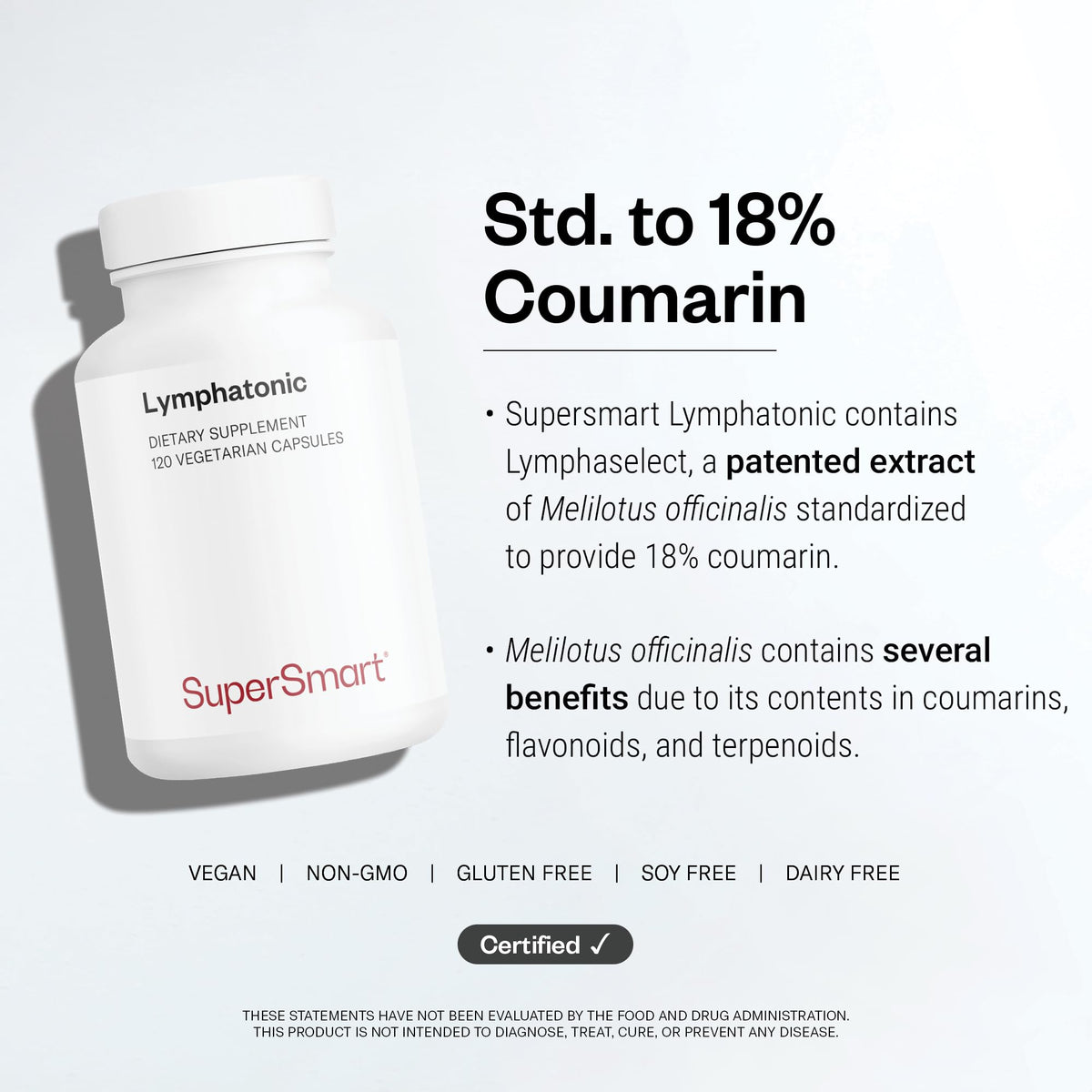 Supersmart Lymphatonic ingrédients et dosage sur l'étiquette