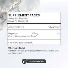 Supersmart Magnésium Orotate 1500mg emballage et capsules